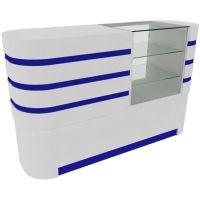 Balcão Vitrine MDF com Frizzo Redondo